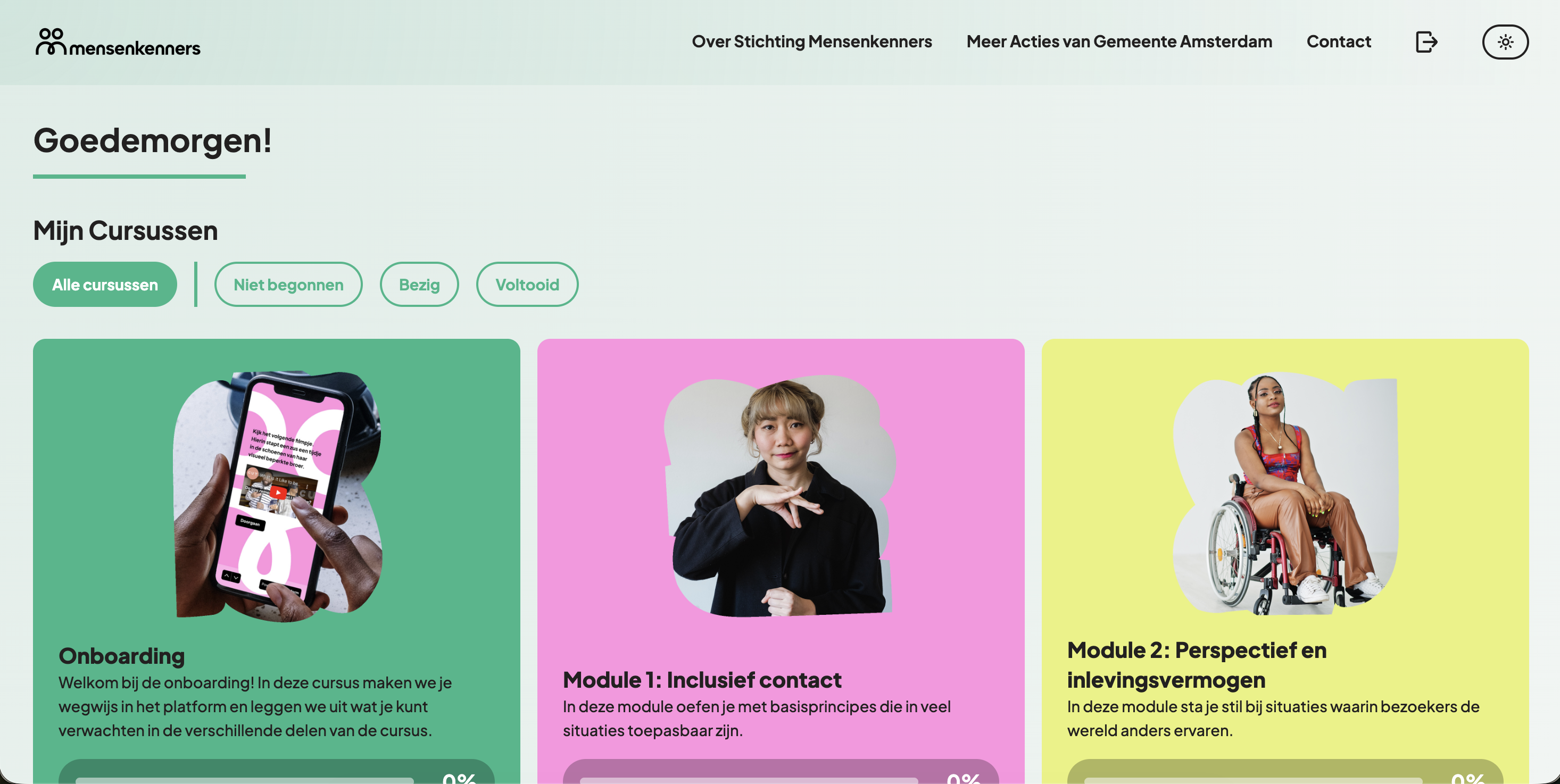Screenshot of Meesterproef project